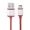 Power Up! Braided USB Cable w/Metal Ends Type C USB 4ft Red 191-050929 - alternate 2
